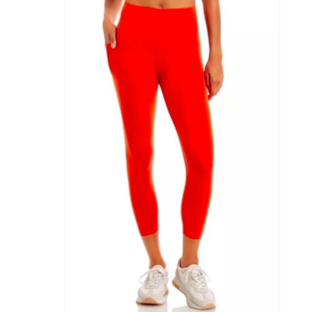 New SWEATY BETTY Power High Waist 7/8 Workout Leggings SIZE XS (0-2) Resort Red